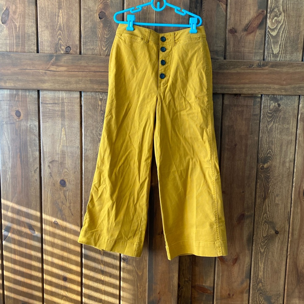 Madewell Mustard Yellow Wide Leg Pants